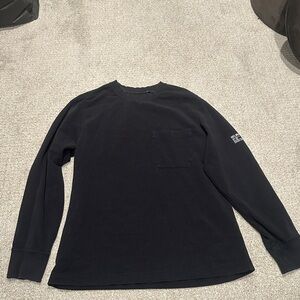 Helmut Lang Black Long-Sleeve Pocket Waffle Tee